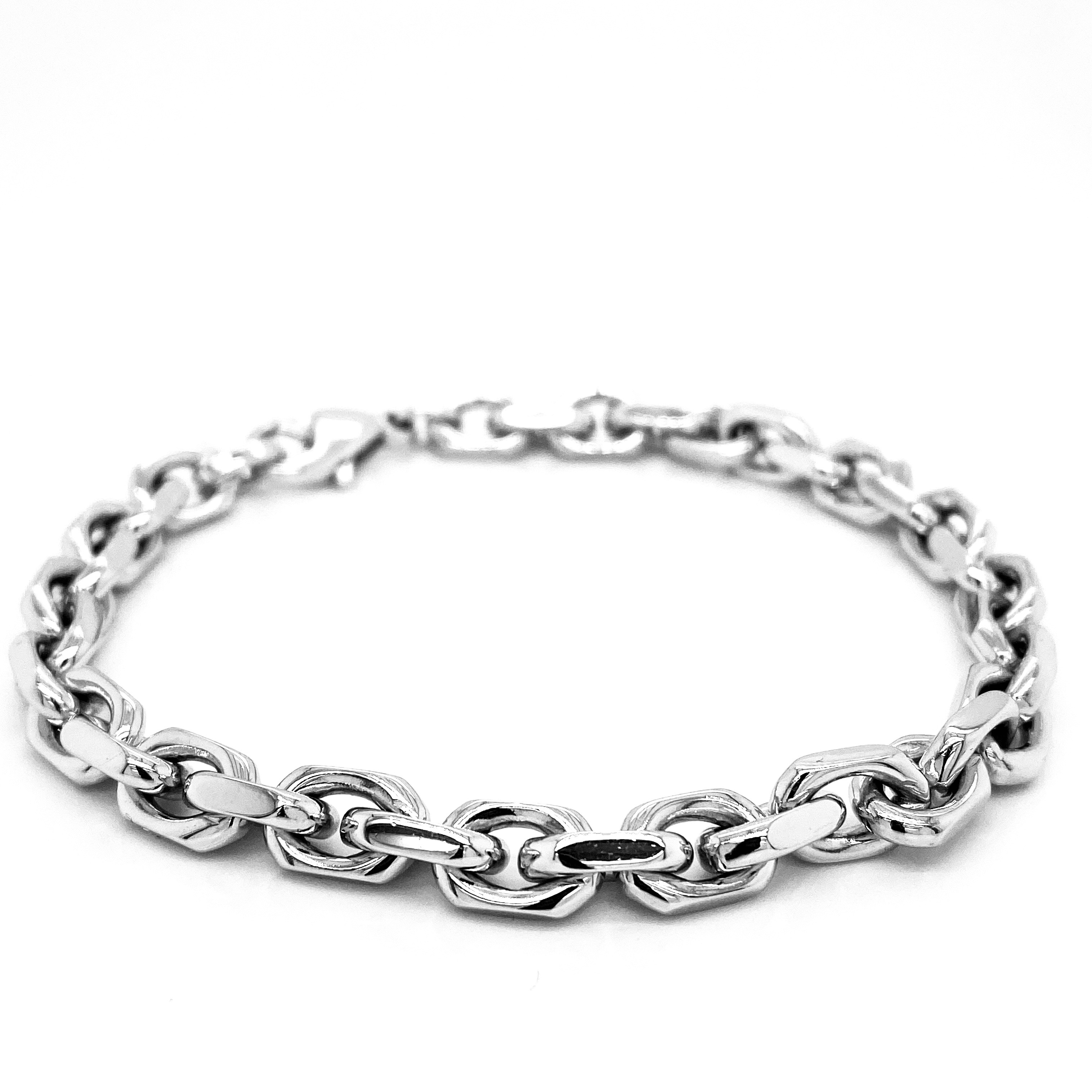 WHITE GOLD LINK BRACELET 